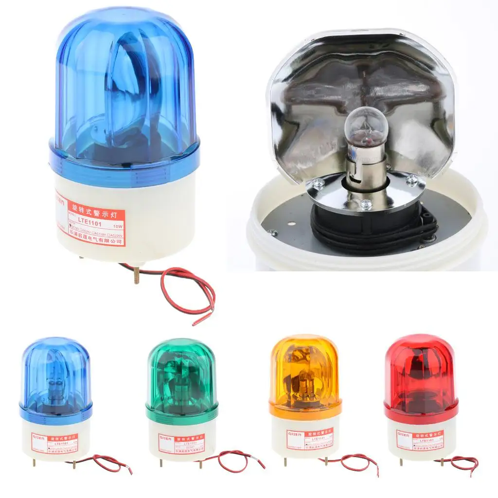 LED Alarm Strobe Light Rotating Beacon Lamp 12V Flash Signal for Industry Security Automation Workshop Boat Use