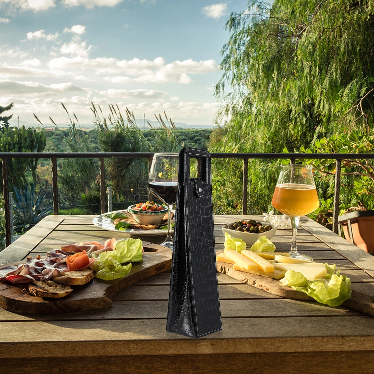 

2Pcs Bags for Bottle Cover Party Decoration Portable Red Bags Carrying Christmas EVENTS Travel Wedding Accessories