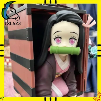 鬼滅之刃 灶門祢豆子 22公分 可愛PVC可動人偶 動畫漫畫收藏玩具 禮品 爆米花盒模型娃娃 10 最佳銷售 你豆子惡魔圖 - №7