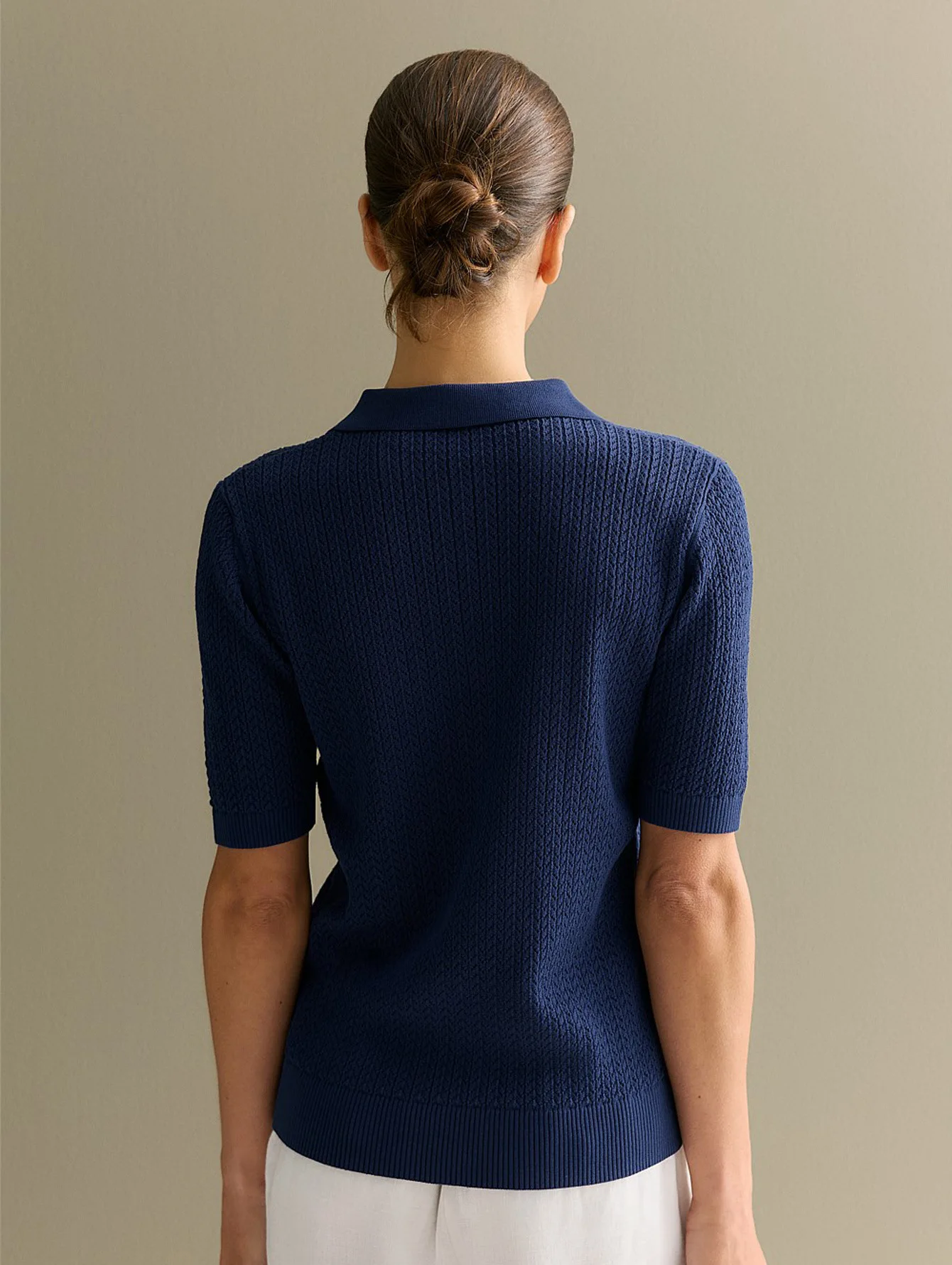 

Faionable Casual Loose Knitted ort Sve Top Women's Summer Thin Fiber Ne Regular Fit ort Length Knitwear