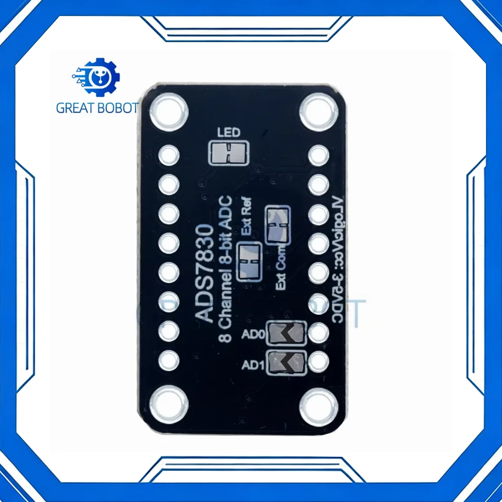 ADS7830 8-Bit ADC Converter Module 2.7V-5.5V with STEMMA QT/Qwiic Interface Support