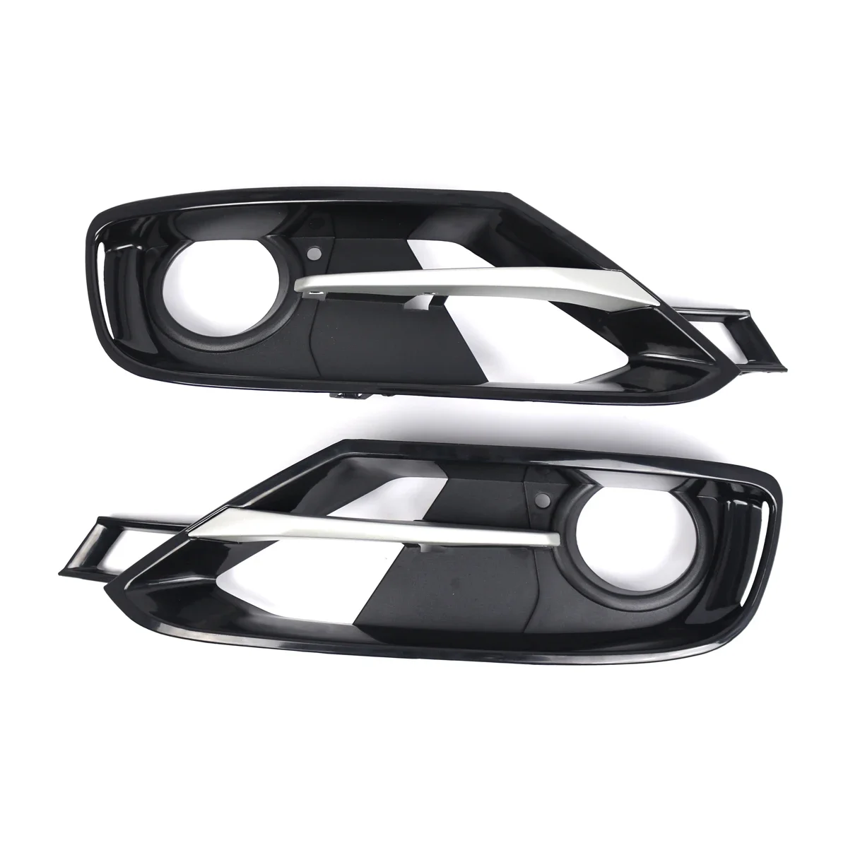 Left Right Front Bumper Fog Light Lamp Cover Bezel Grille w/Chrome Trim For BMW 3 Series F30 F31 11-17 51117300737 51117300738