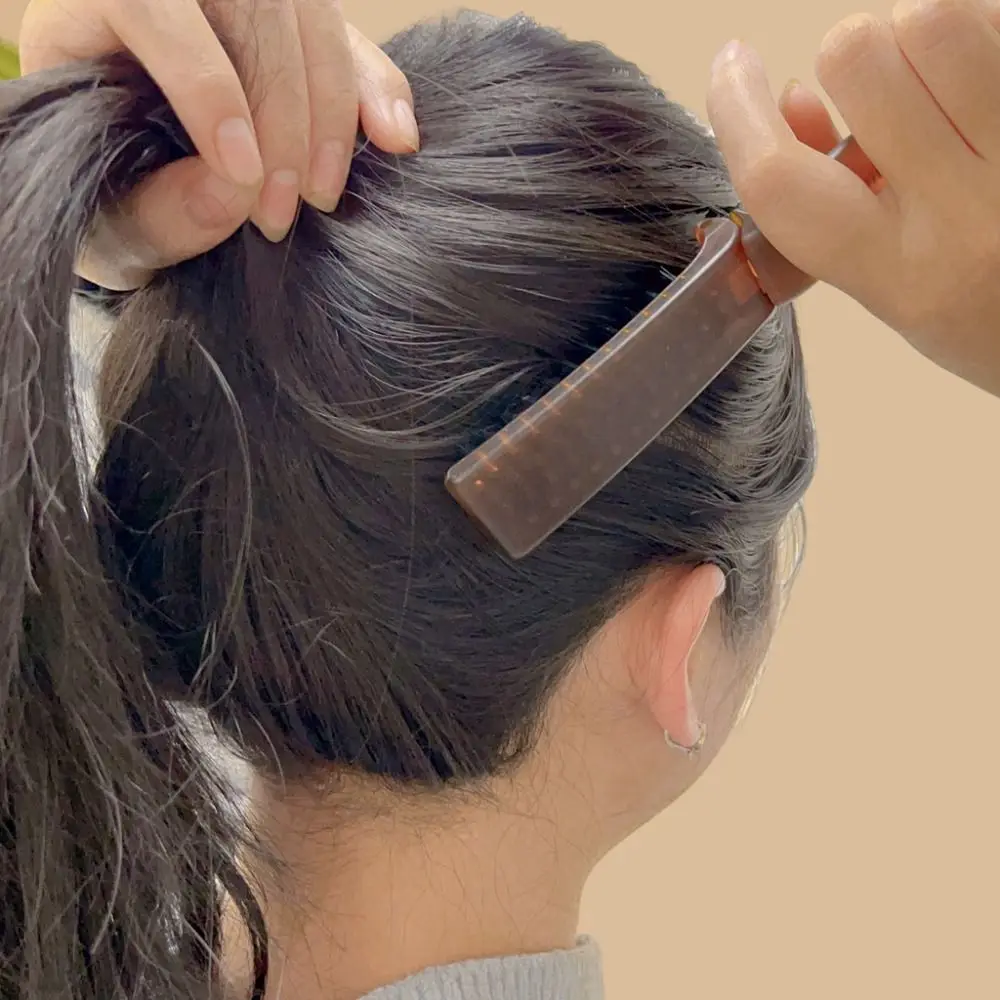 Fashion 2-in-1 Foldable Comb Anti Static Straight Curly Dual Purpose Hair Comb Massage Comb Hairdressing Tool