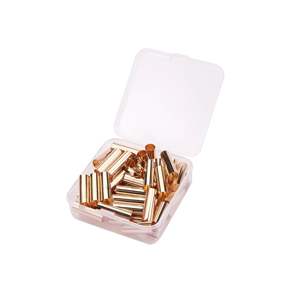 

50 PCS Bracelet Making Supplies Jewelry Tools Material Accessories Copper Tube Beads DIY Kit Spacer for