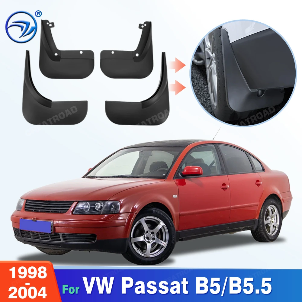 Custom Fit 4PCS Mud Flaps for Volkswagen VW Passat B5/B5.51998- 2000 2001 2002 2003 2004 No Drilling Splash Guards Fender