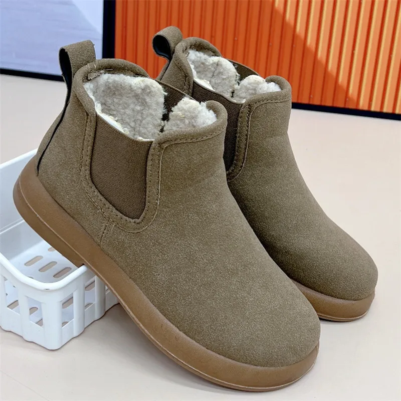 

2024 Women's Winter Warm Snow Boots Fashionable Plus Velvet Non-slip Mother's Shoes Comfortable Flat Versatile Short Boots New