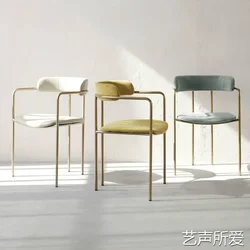 Luxury Modern Dining Chairs - Gold Legs Nordic Armchair Conference Dining Chair Restaurant Living Room Sillas Para Comedor