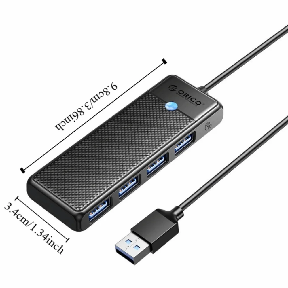 USB-адаптер, 4-портовый разветвитель USB 3.0, передача данных, удлиненный разъем-концентратор 4 в 1, высокоскоростной USB-порт, расширитель жесткого диска