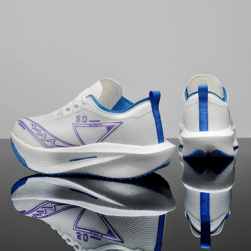 Men Running Shoes Non-slip Carbon Board Marathon Trainers Women's Jogging Air Cushion Sports Sneakers Athletic Walking Sneakers