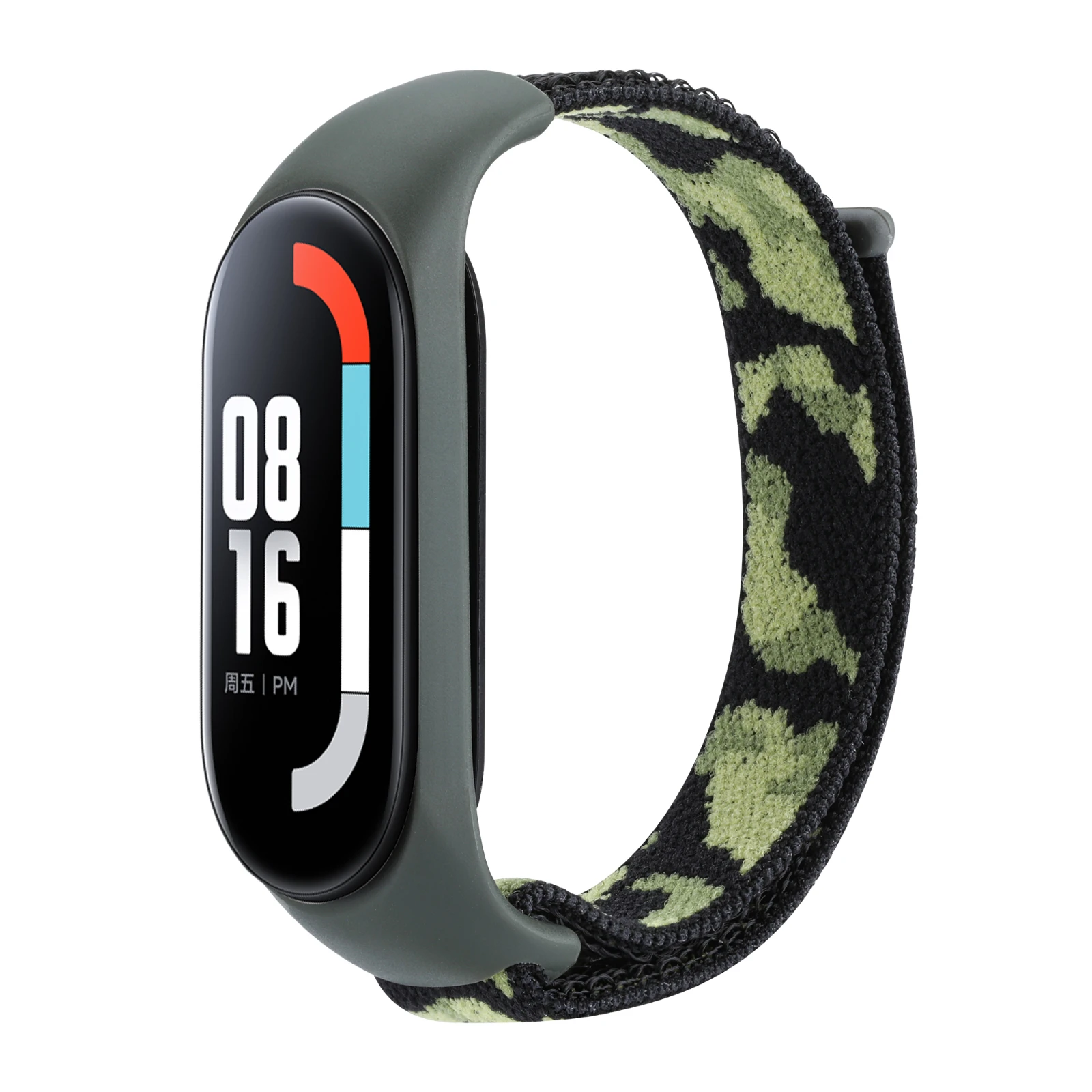Correa de reloj de camuflaje para mi band 7, pulsera trenzada de nailon para hombre y mujer mi band 6 mi 5