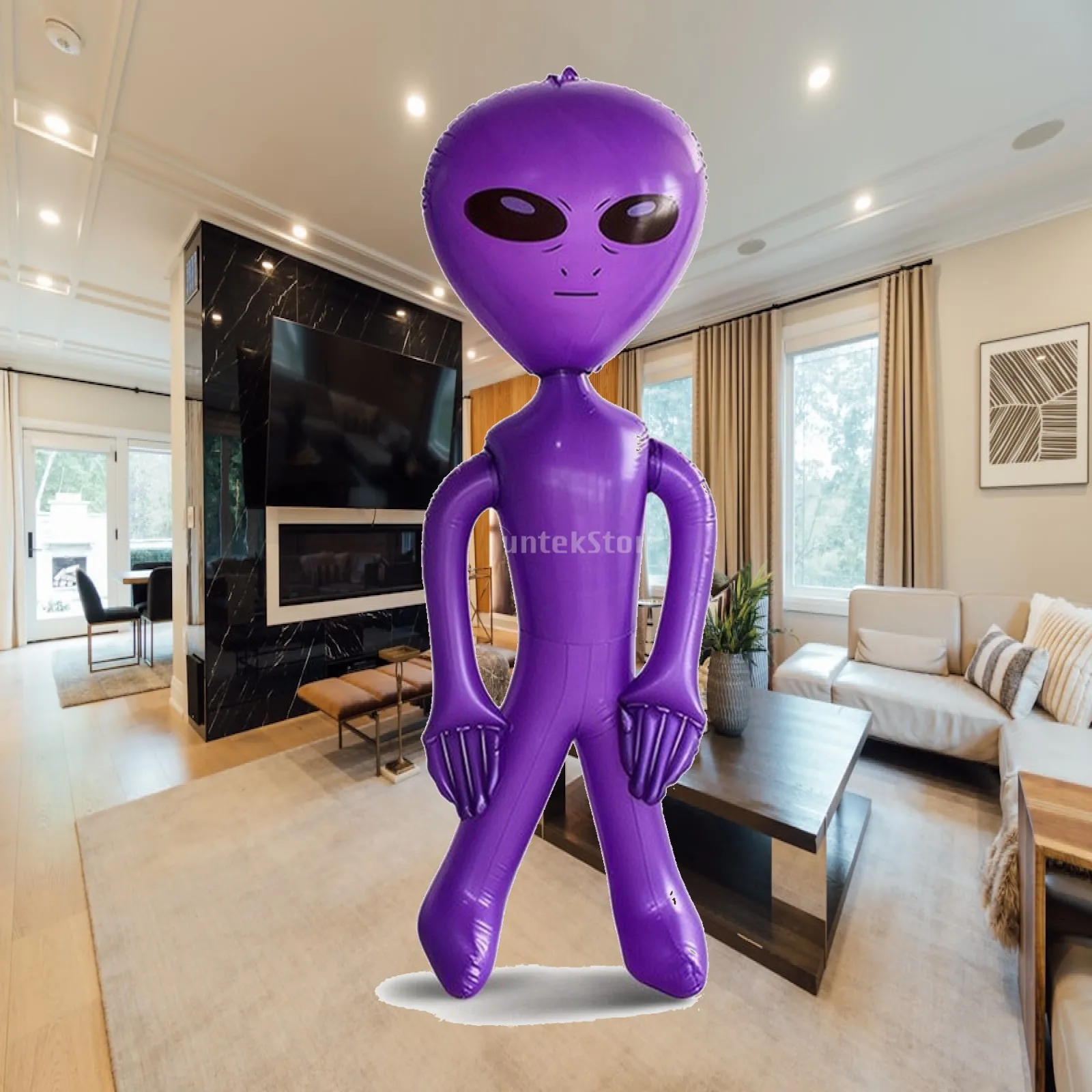 Inflatable Alien Lightweight Alien Inflatable Decoration Large Sturdy for Party Hosts, Halloween, Parties