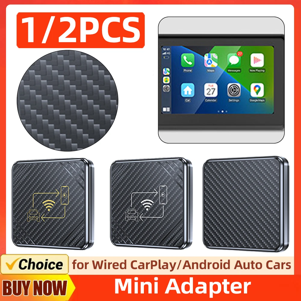 

Carplay AI Box Mirrorlink Wireless CarPlay Android Auto Box Dongle WiFi BT Voice Control for Wired CarPlay /Android Auto Cars