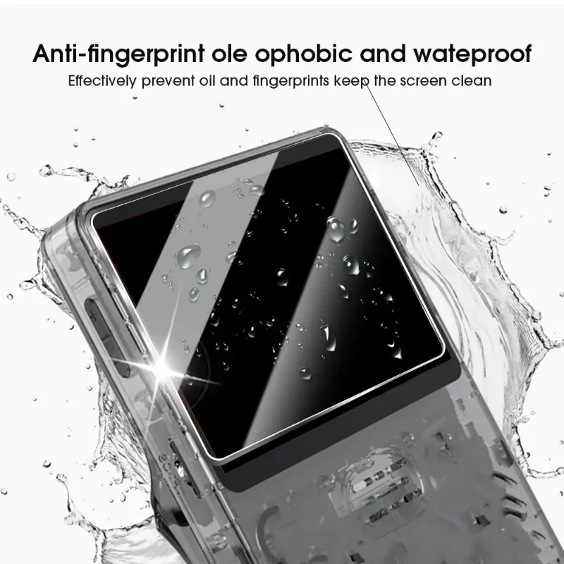 Glass+Case for R36S Game Console Screen Protector Tempered Glass Anti-Scratch Films & Soft Silicone Transparent Case for R36S