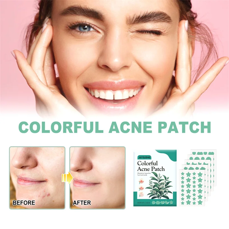 Patch autocollant imperméable pour boutons d'acné, 140 pièces, traitement de l'acné, outil pour enlever les boutons, masque Facial pour les taches, soins de la peau, boutons cachés