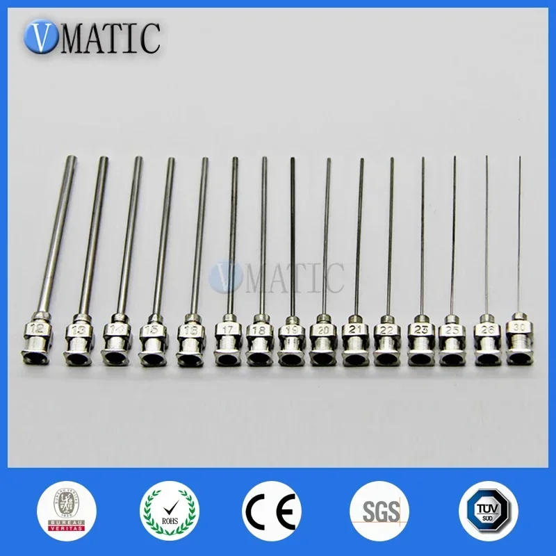 High Precision 12Pcs All Metal Tube Length 75mm Stainless Steel Blunt Dispensing Syringe Needles