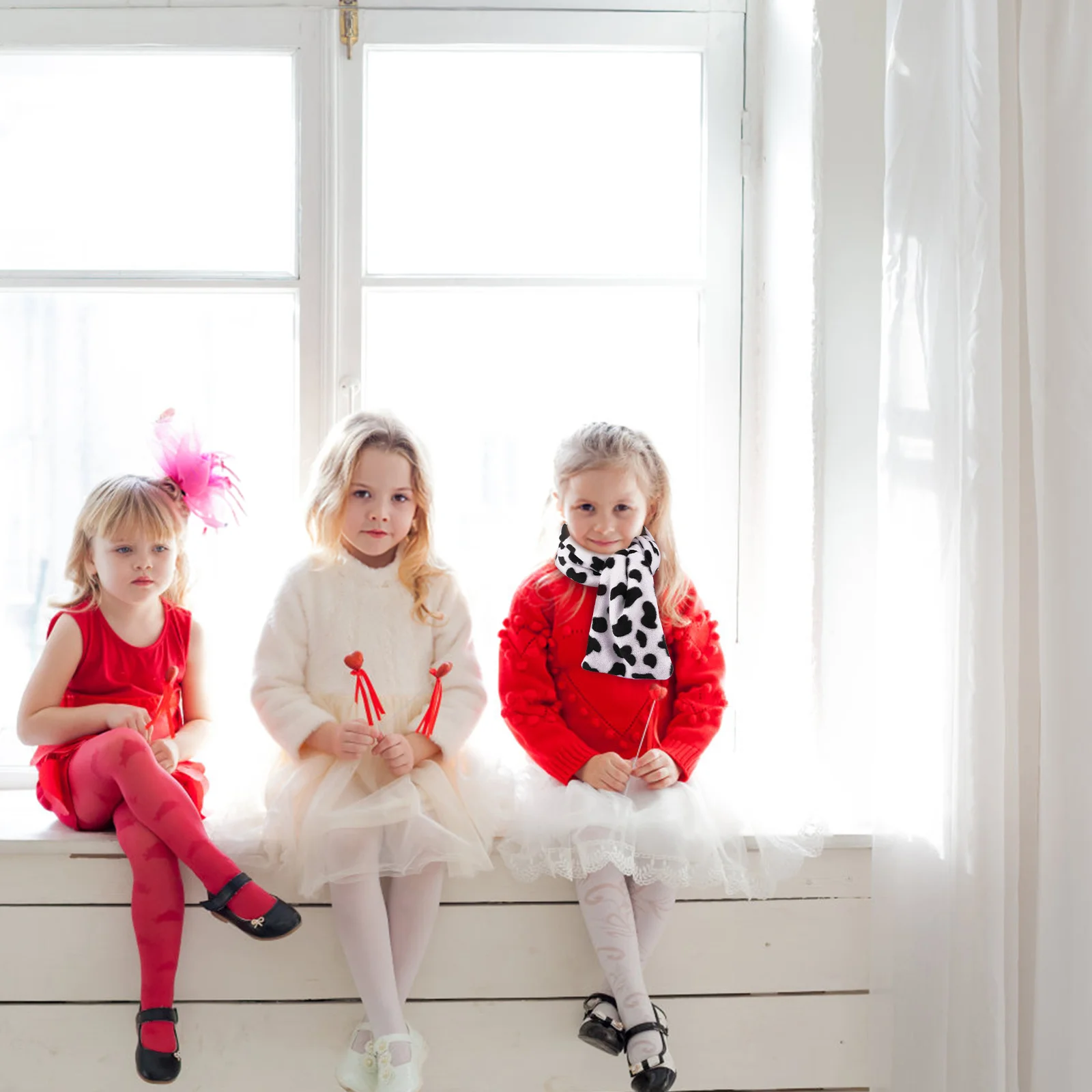 

Women'S Warm Scarf Lightweight Cotton Cow Pattern Printed Shawl Soft Neck Wrap For Daily Party Outing Warm Collar