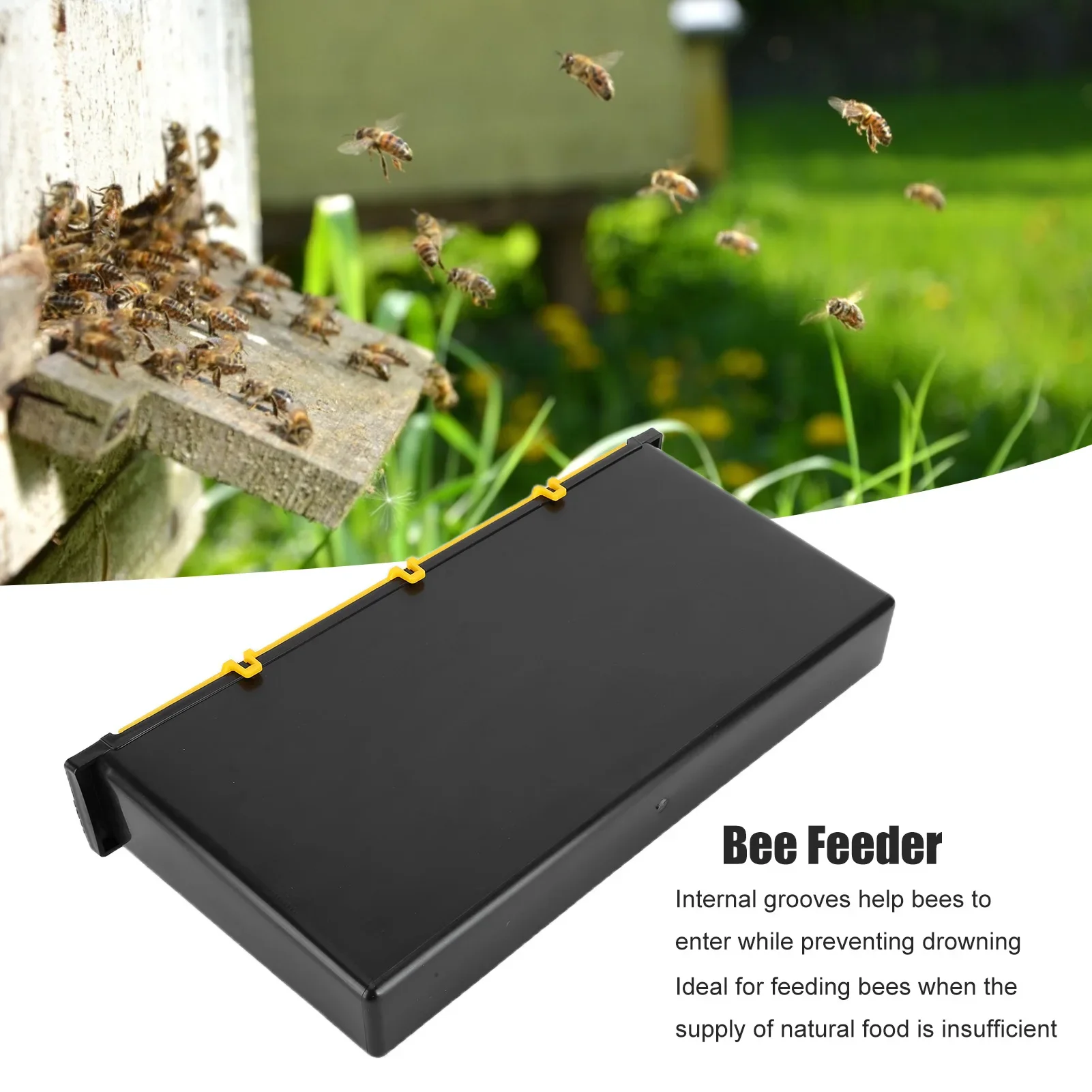 

6L Plastic Frame Feeder Bee Syrup Water Food Feeder Bee Feeding Tools Beekeeping Supplies