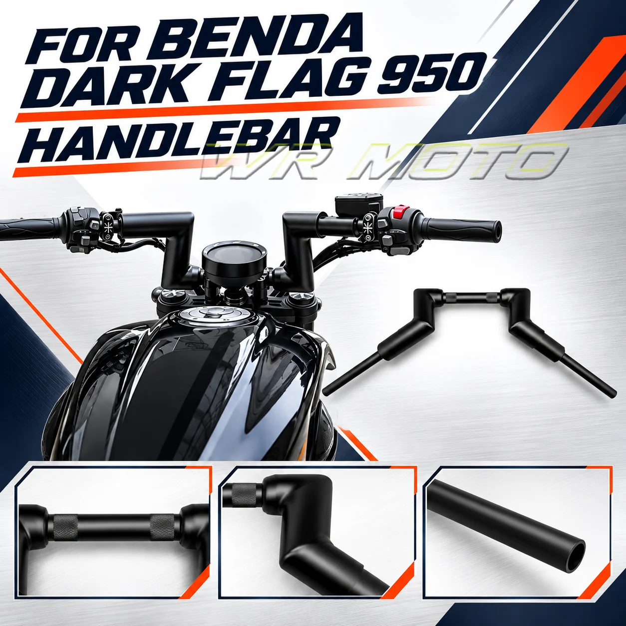 Multi-Model Raised Steering Handlebar Bolt-On No Drilling Fit For BENDA Dark Flag 950 500