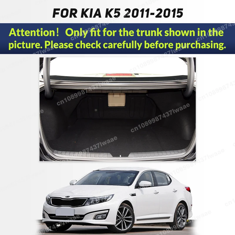 Auto Full Coverage Trunk Mat For Kia K5 2011-2015 14 13 12 Car Boot Cover Pad Cargo Liner Interior Protector Accessories