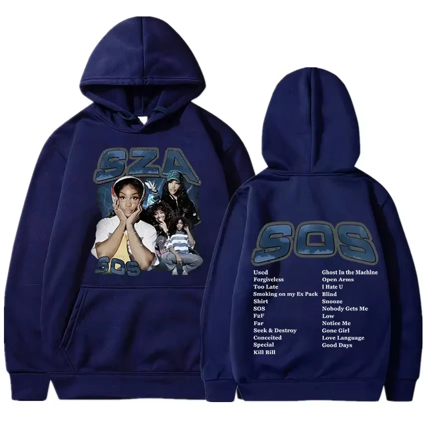 

Singer Sza Music Album Sos Graphic Hoodie Menyythk Hop Hoodies Женская толстовка 2024 Новое осеннее пальто для мальчиков Рэперские топы с длинными рукавами