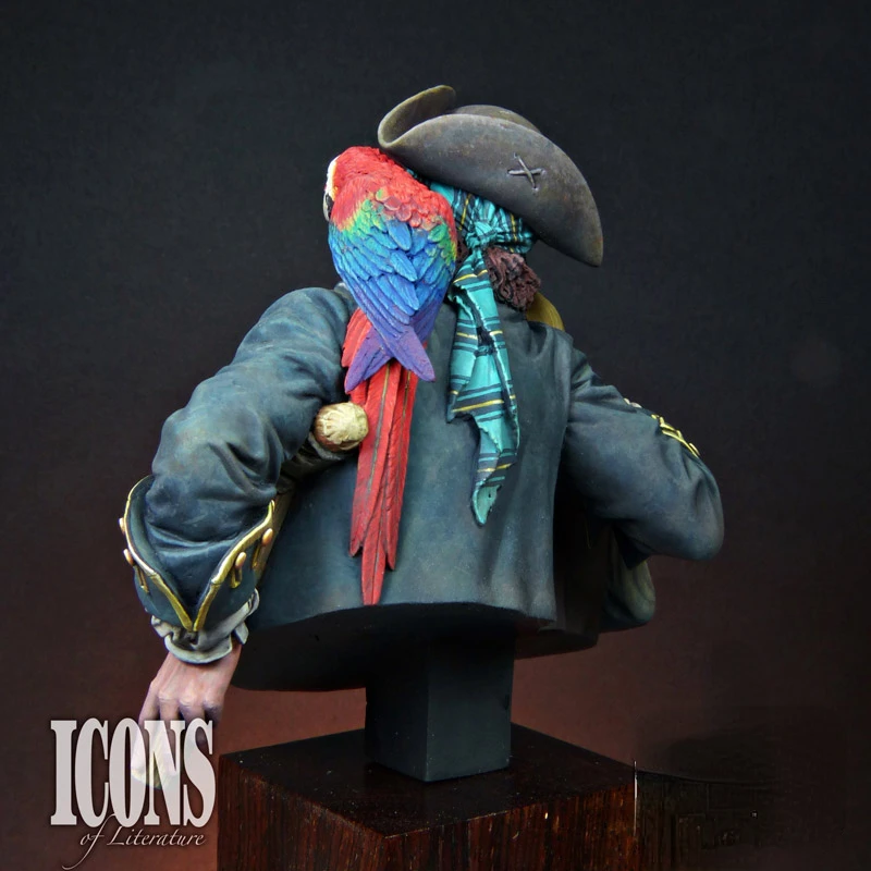 1/12 Resin Bust Model Kit Fantasy Hobby Miniature Pirate Captain and Little Boy Diorama Toy Unassembled Unpainted Free Shipping