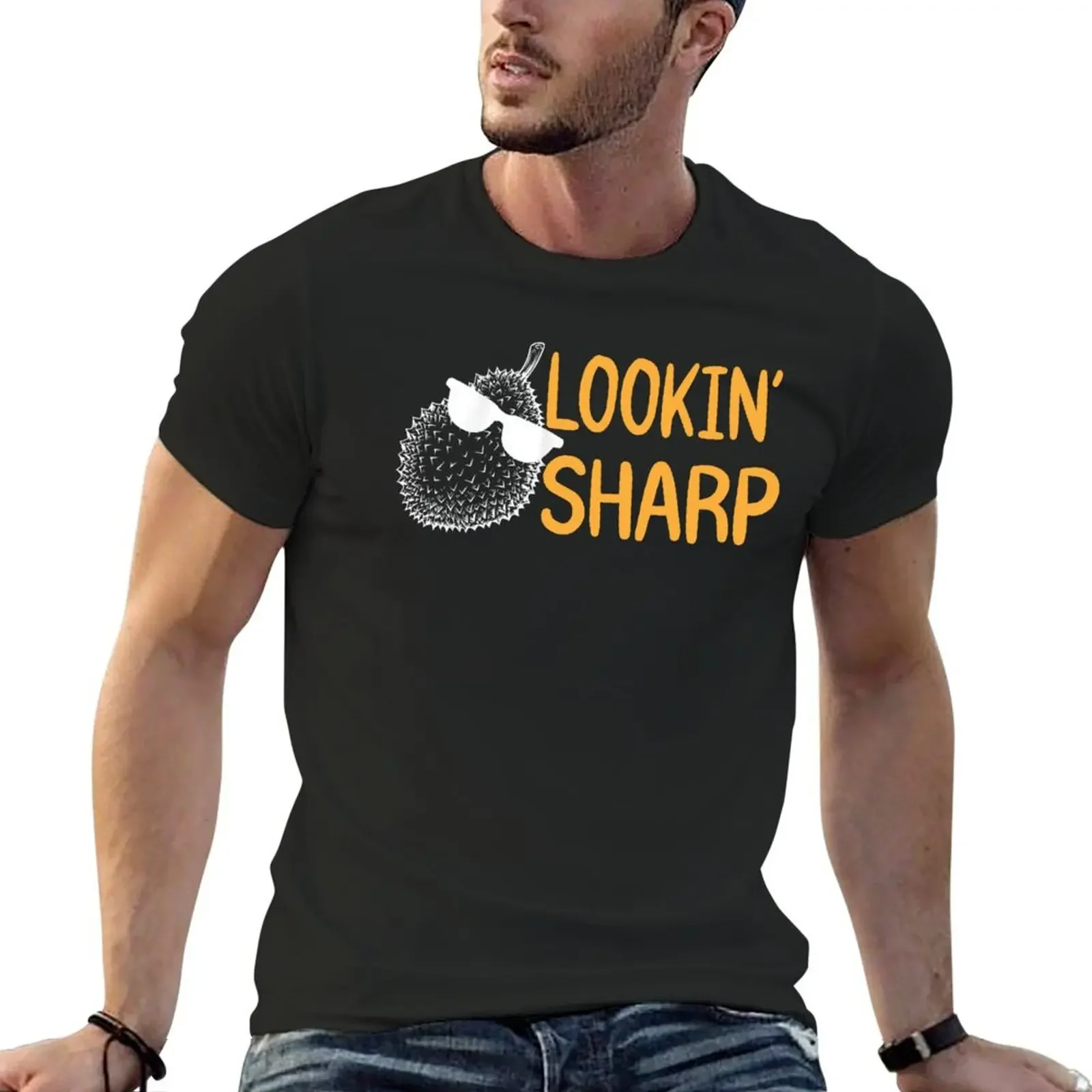 

Looking Sharp Shirt Funny Durians Lover, Durian Funny Quotes T-Shirt animal prinfor boys street wear mens clothes