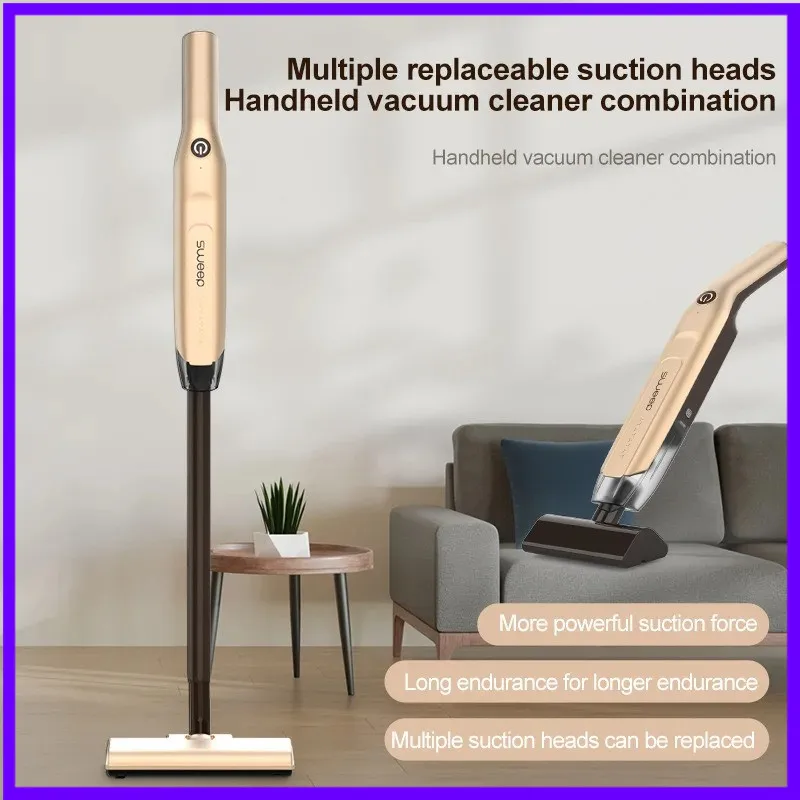 Household Wireless Vacuum Cleaner 20000Pa Suction High Power Low Noise Multiple Accessories Portable Deep Cleaning Sweeping Tool