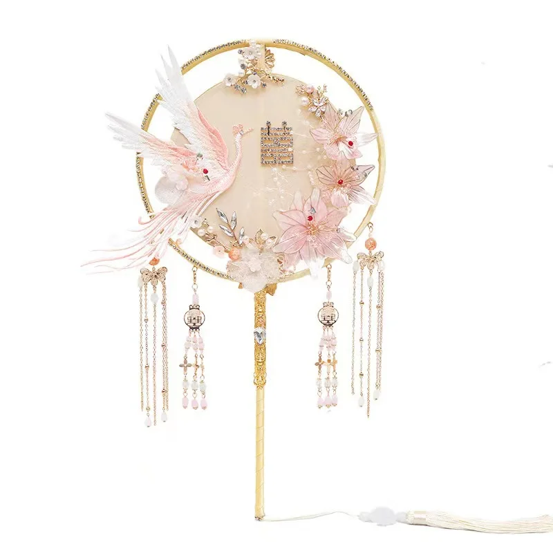 Wedding Decorative Fan for Women, Antique Hand Fans, Double Ring, Personalized Wedding Fans, Chinese Style