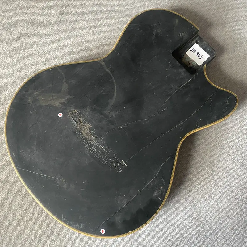 jB505/JB506/JB507 Black Color Solid Wood for Mute Electric Guitar Body DIY &Replace Parts Half Hollow Damages And Paints Cracks