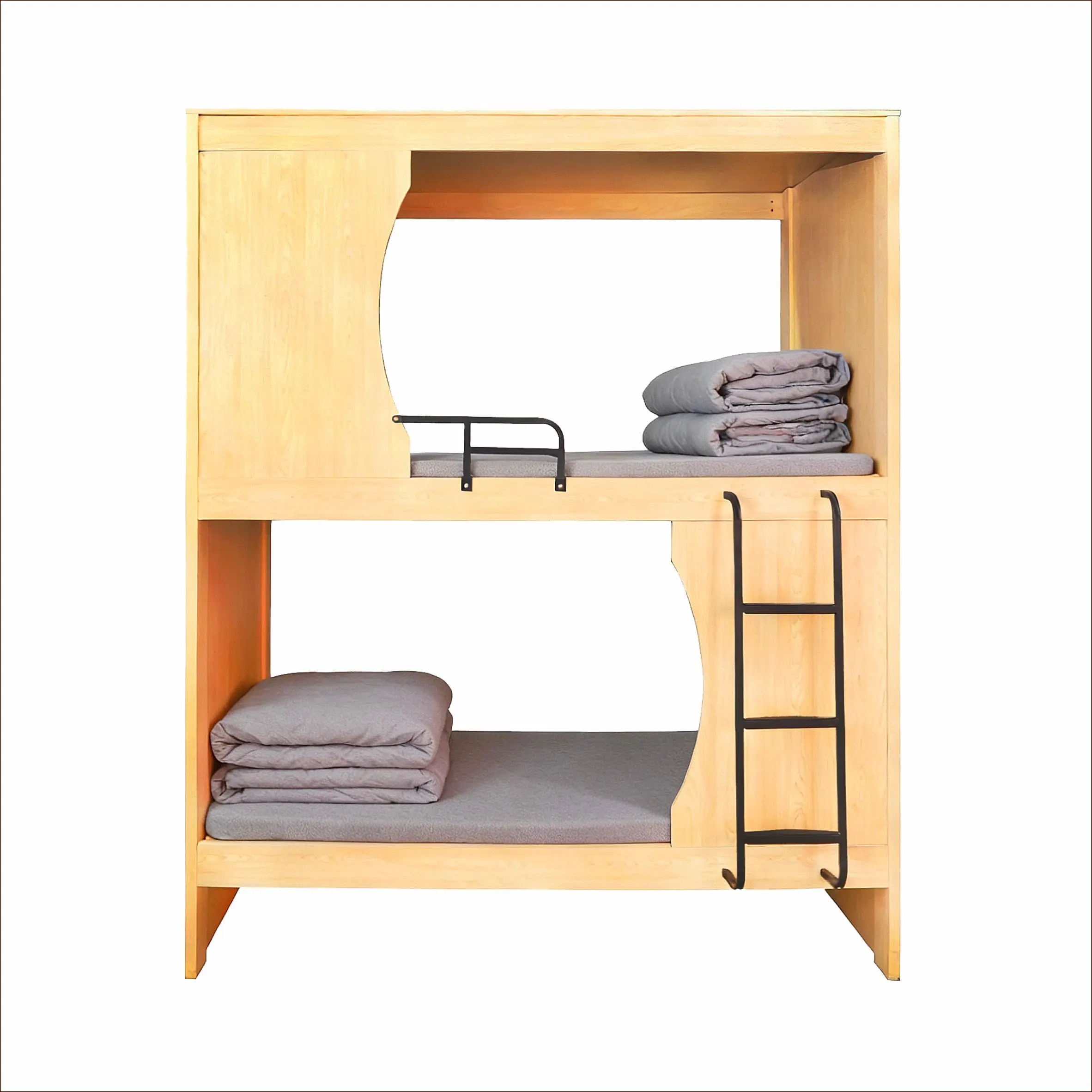 

Space-Saving Bunk Bed for Hostels, Simple Design, Easy Assembly Sturdy & Durable, Space-Saving