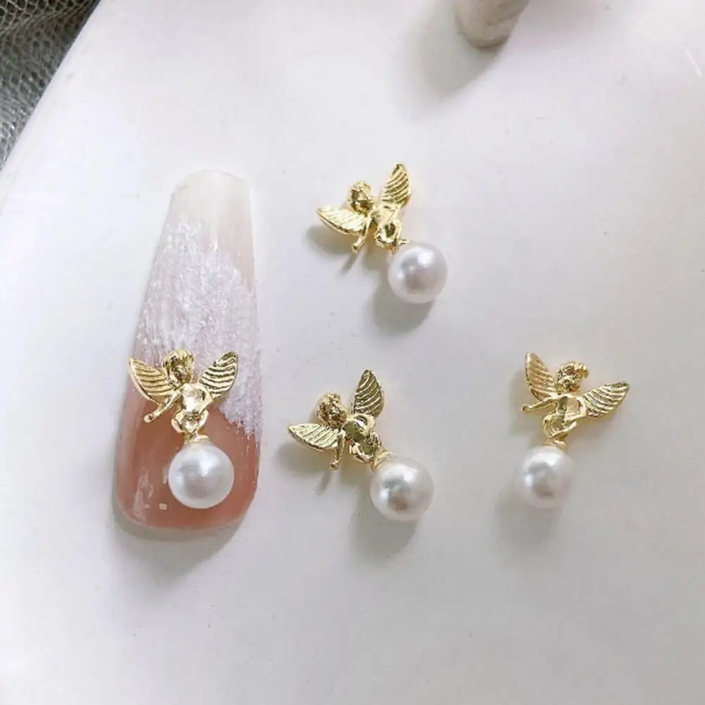 Manicure Zircon Easy Paste Eye-catching Decorative Glitter Pendant Metal Flower Nail Charm   Nail Art Flower  Nail Supplies