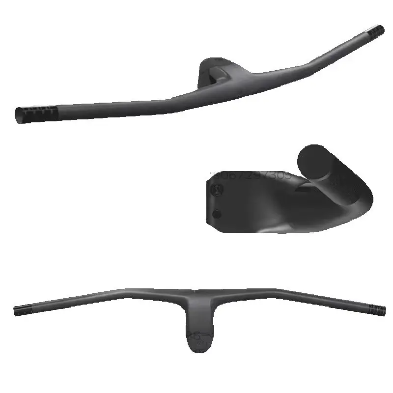 Full Carbon Fiber Mountain Bike Integrated Handlebar Swallow Handle Matte Negative Handle Riser Minus 8 Degrees