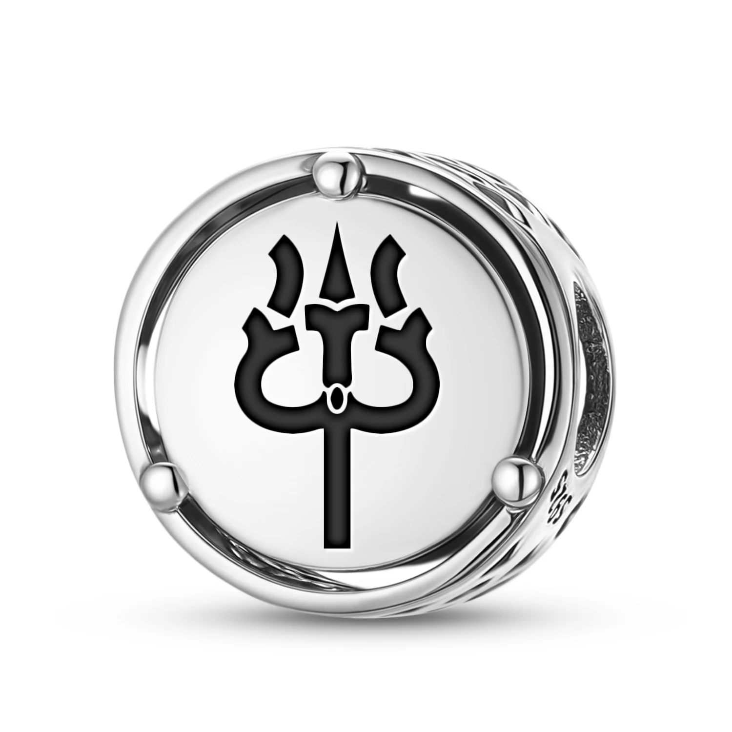 

Buddhist Trishula 925 Sterling Silver Symbol Charm Fit Original Bracelet Diy Jewelry Accessories Family Bead