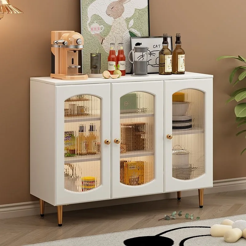 

Glass door dining side cabinet household solid wood living room European locker modern simple kitchen cupboard storage new model