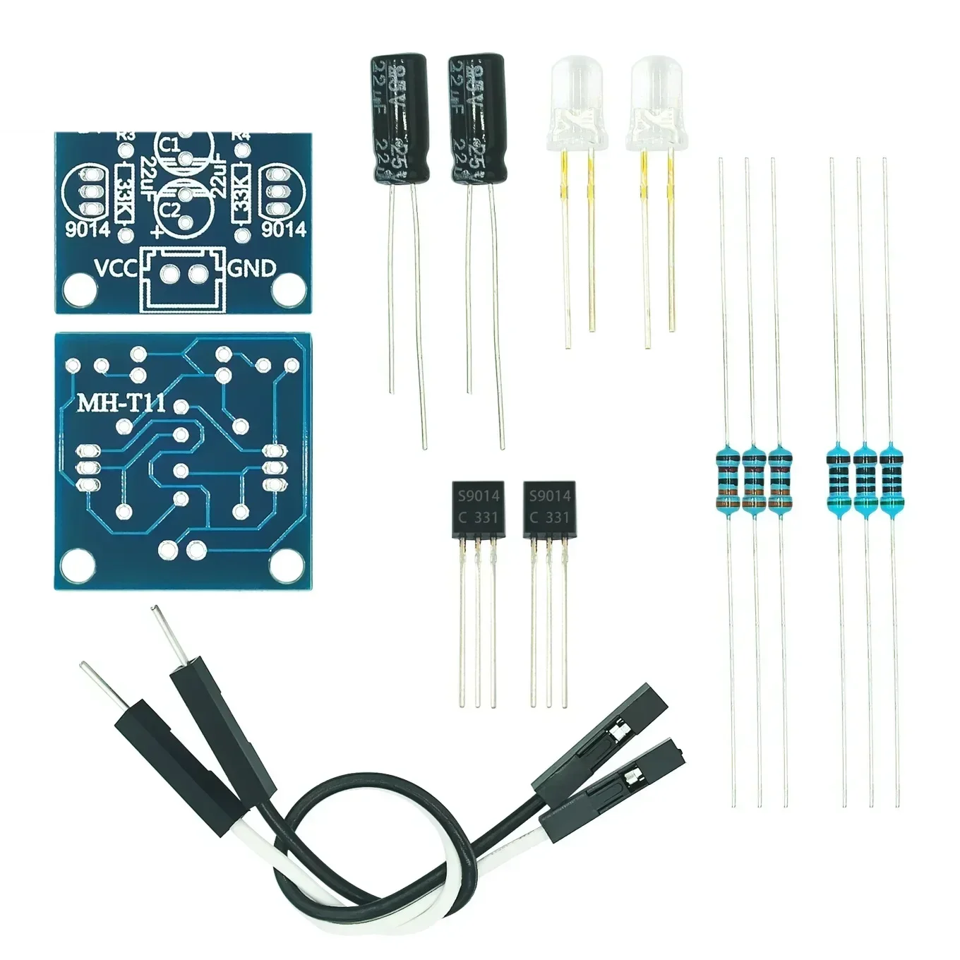 10PCS Simple flash circuit making 5MM LED bead flashing DIY kit flash circuit board module