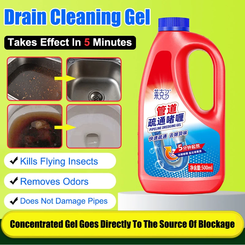Kitchen Drain Strong Dissolving Agent Multi Functional Pipeline Dredging Agent Toilet Blockage Specific Unclogging Agent