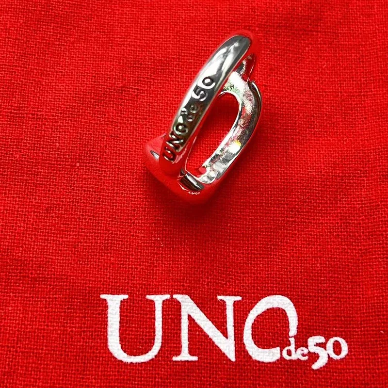 UNode50-anillo fino de alta calidad para mujer, diseño de moda europea y americana, joyería romántica para vacaciones, bolsa de regalo, 2023