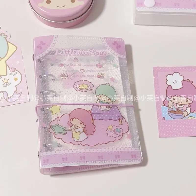 Kawaii Little Twin Star Diagonal A7 Hand Account Shell Creative Cartoon Stationery Decoration Student Friend Birthday Gift