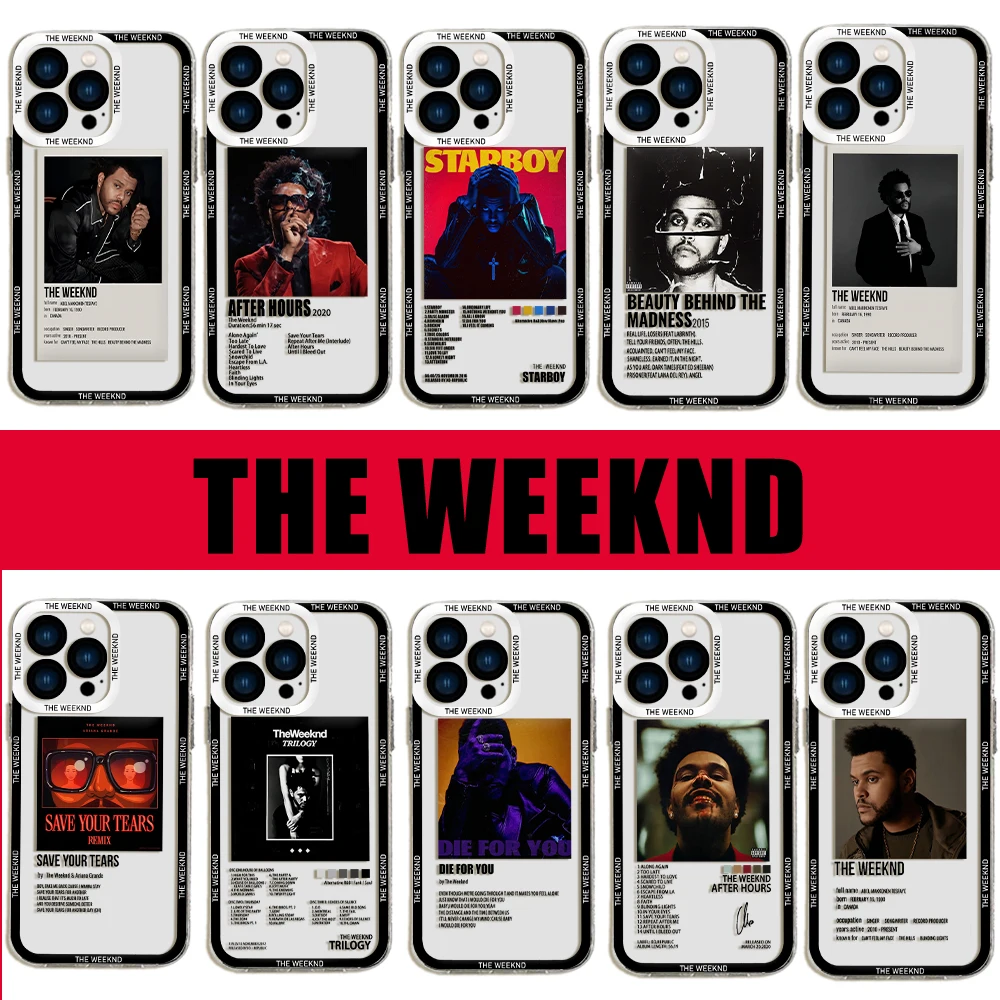 Estojo transparente para Samsung, The Weeknd, pôster minimalista, capa 5G, A73, A72, A71, A55, A52, A51, A50, A42, A35, A33, A32, A31, a30, A24, A23, A22, A13