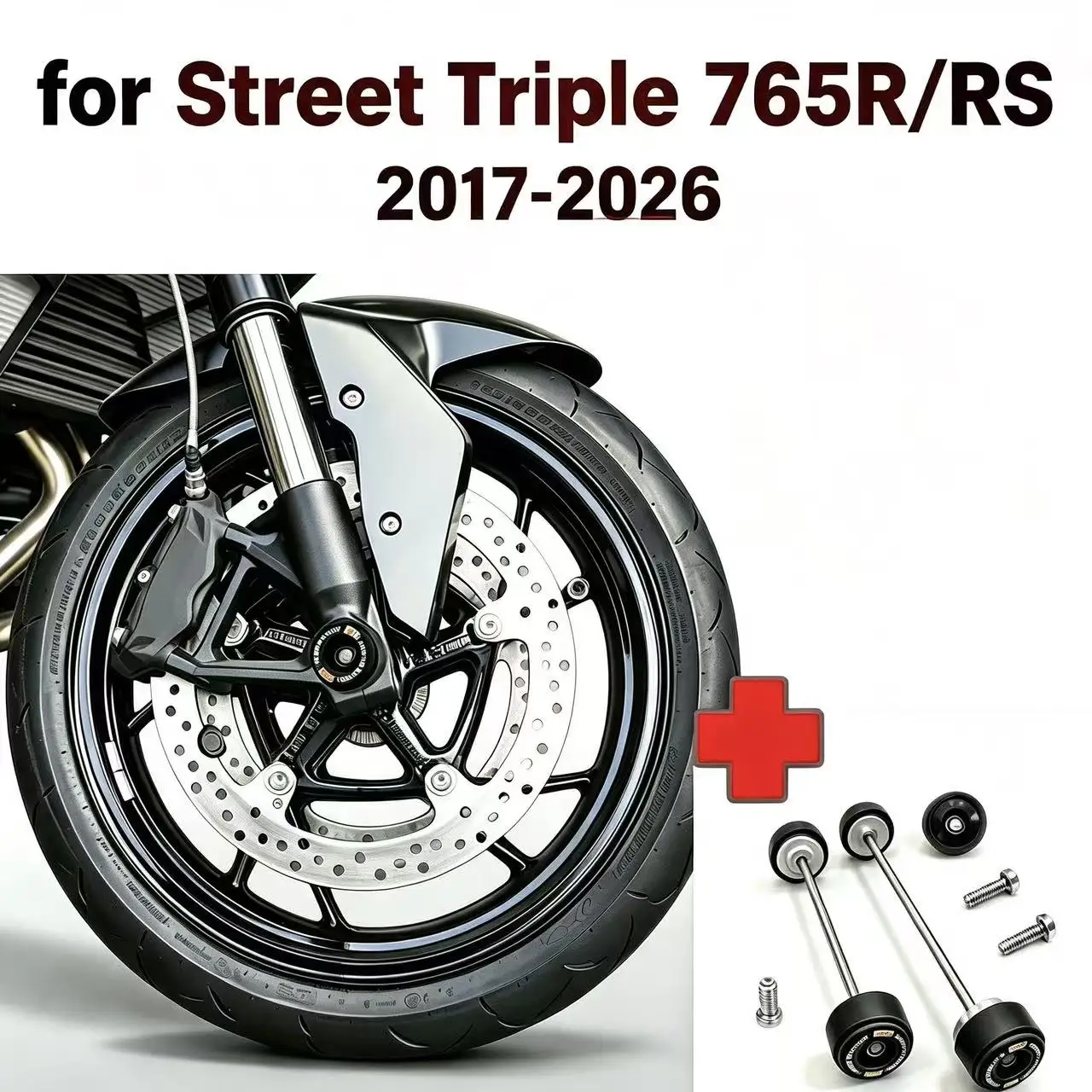 for Street Triple 765R /S 765RS Motorcycle front and rear axle slider wheel protector accessories 2017-2026 Front and rear axle