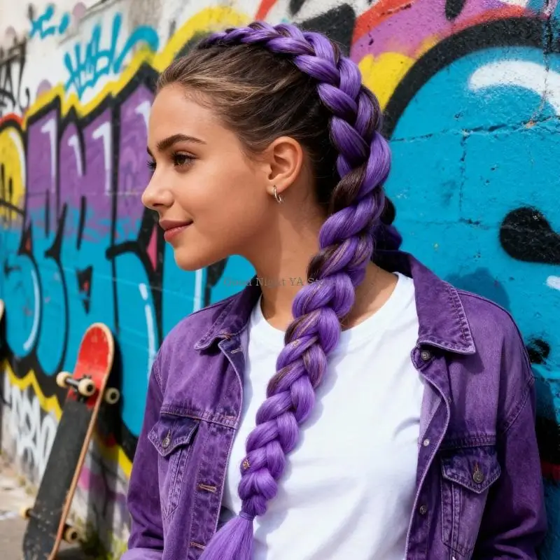 

Thick Braided Hairpiece Hair Extension For Stage Shows Theme Parties