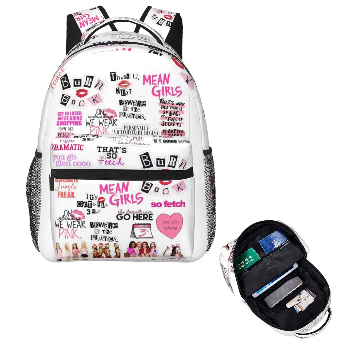 

Burn Book - Рюкзак Mean Girls, Лидер продаж, рюкзак большой емкости, детская сумка для книг, школьная сумка, сумки на плечо для мужчин и женщин