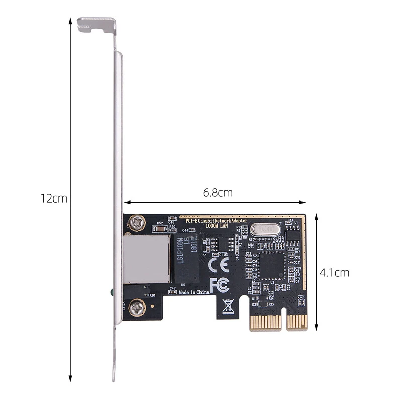 Oullx 1000Mbps Ethernet Netwerkkaartadapter Pci-e 1x Desktop Ingebouwde Uitbreidingskaart Rj45 Gigabit Ethernet