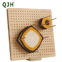 S/M/L Standard Crochet Blocking Board with 15 Pins–Bamboo Wood,0.5\