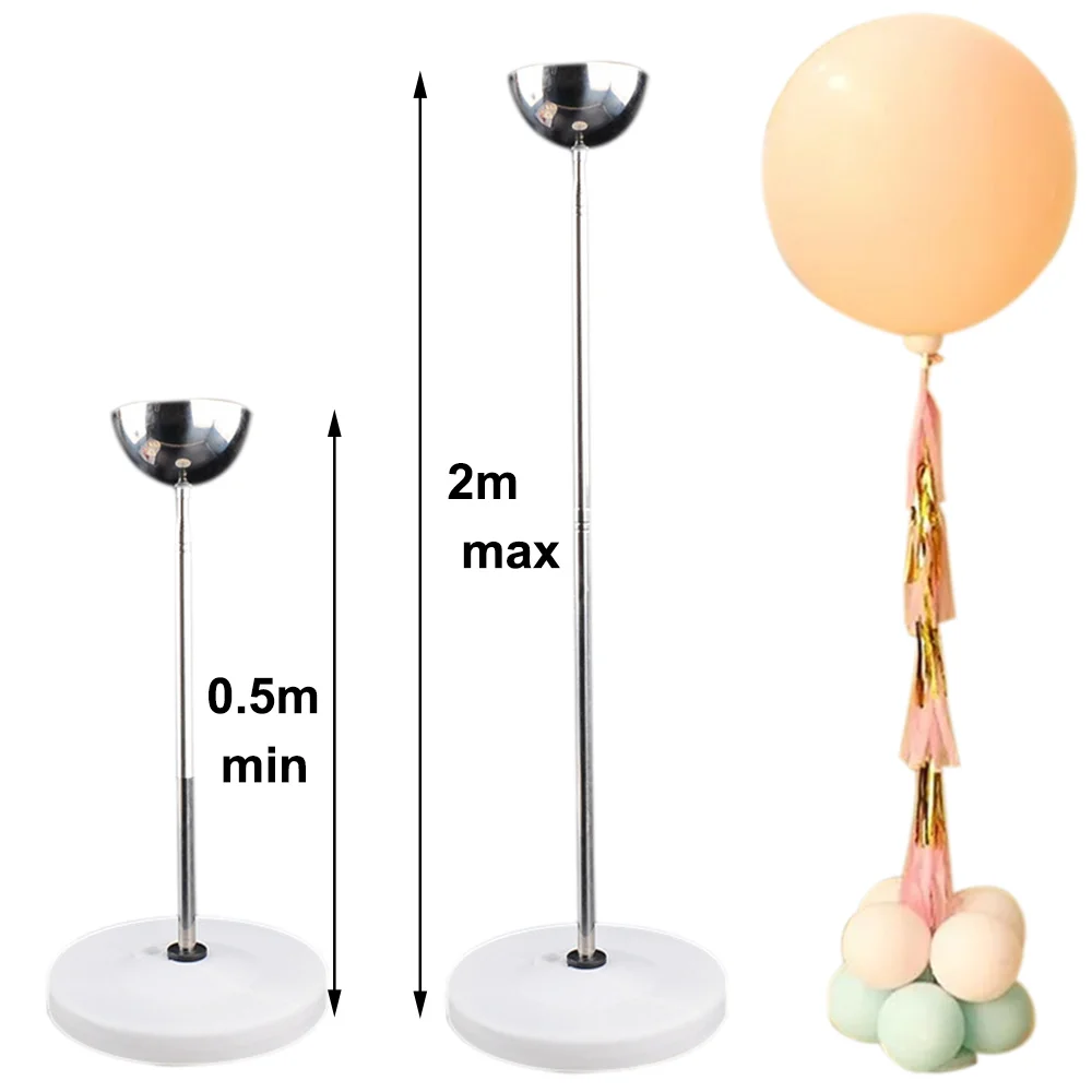 

1set Adjustable Balloon Column Stand Kit 36Inch Giant Ballon Tower Pillar Stand with Big Cup Holder Wedding Supplies Height 2m