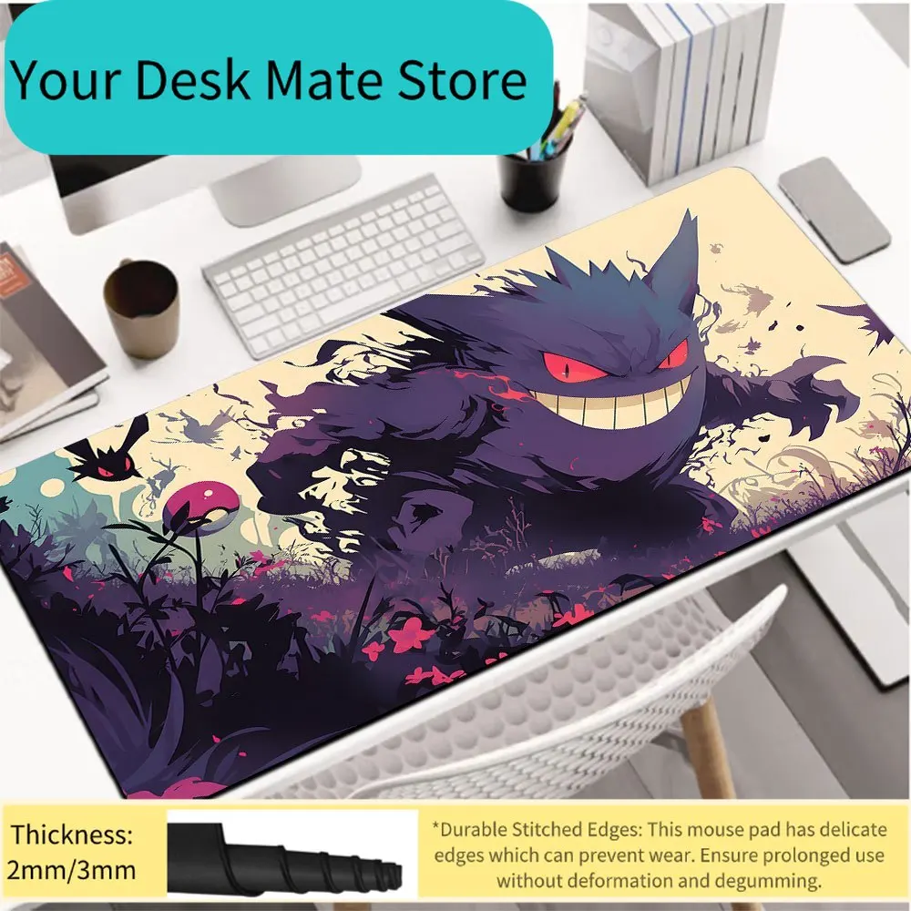 

1pc Gengar and Charizard Large Mouse Pad computer mat Desk Mat keyboard mat Office Gaming Table Mat