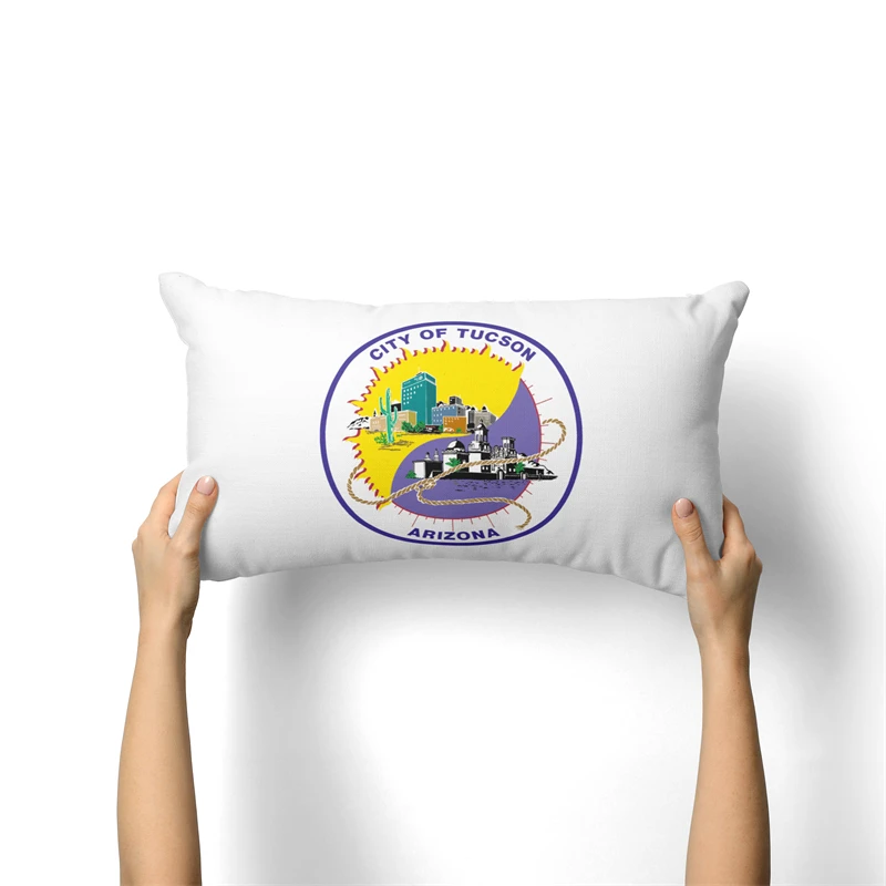 Gaslight Gatekeep GirlbossKiss Tucson Arizona Rectangular Throw Pillow Covers Cushion Cases Pillowcases