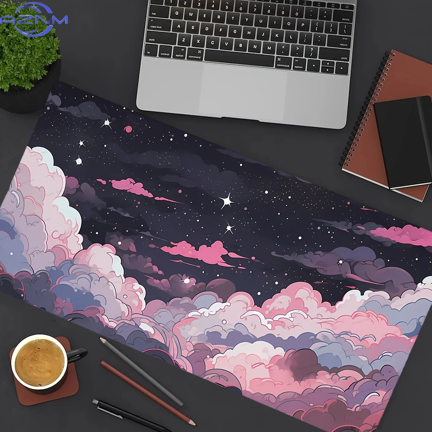 1pc Purple Cloud Kawaii Anime Themed Mouse Pad, Lovely Desktop Ornament for Gaming And Daily Office Scenes