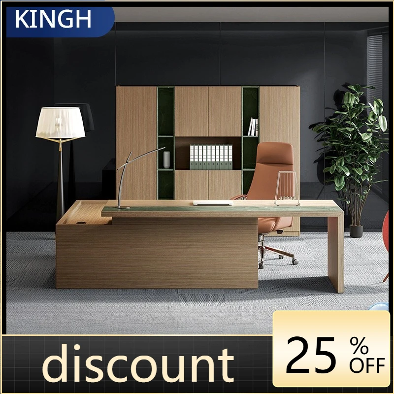 

LH imitation stone pattern desktop modern simple manager independent office furniture