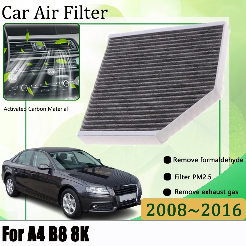 

Carbon Filter For Audi A4 B8 8K 2008-2016 2009 2010 Filters Grill Activated Cabin Car Air Conditioning Filter Car Accessories